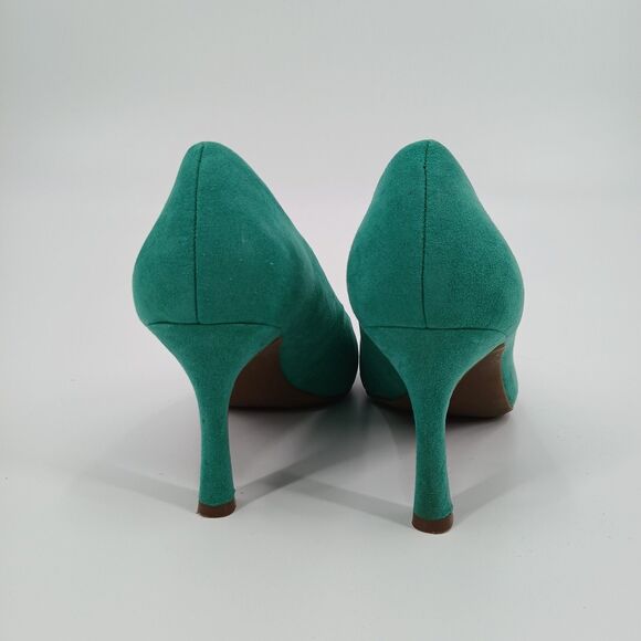 Kelly & Katie Emmie Pumps Womens 8.5 Green Suede Party Corporatecore Aesthetic - Picture 5 of 8